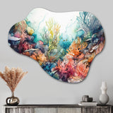 Vibrant Coral Reef III - Asymmetric Metal Wall Art