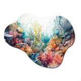 Vibrant Coral Reef III - Asymmetric Metal Wall Art