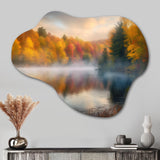 Misty Lake II - Asymmetric Metal Wall Art