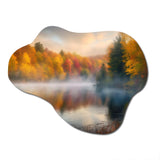 Misty Lake II - Asymmetric Metal Wall Art