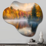 Misty Lake II - Asymmetric Metal Wall Art