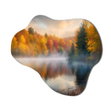 Misty Lake II - Asymmetric Metal Wall Art