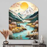 Snow Covered Mountain Peaks I - Asymmetric Metal Wall Art