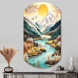 Snow Covered Mountain Peaks I - Asymmetric Metal Wall Art