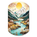 Snow Covered Mountain Peaks I - Asymmetric Metal Wall Art