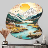 Snow Covered Mountain Peaks I - Asymmetric Metal Wall Art