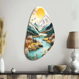 Snow Covered Mountain Peaks I - Asymmetric Metal Wall Art