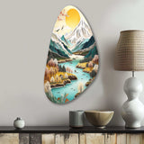 Snow Covered Mountain Peaks I - Asymmetric Metal Wall Art