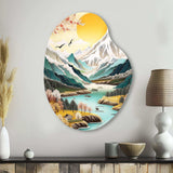 Snow Covered Mountain Peaks I - Asymmetric Metal Wall Art