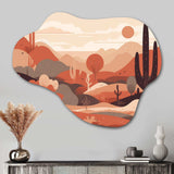 Sublime Desert Simplicity - Asymmetric Metal Wall Art