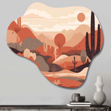 Sublime Desert Simplicity - Asymmetric Metal Wall Art