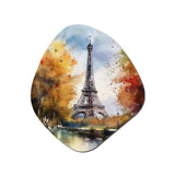 Pastel Eiffel Tower In Paris III - Asymmetric Metal Wall Art