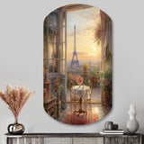 Beautiful Eiffel Tower In Paris II - Asymmetric Metal Wall Art