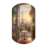 Beautiful Eiffel Tower In Paris II - Asymmetric Metal Wall Art