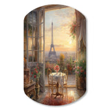 Beautiful Eiffel Tower In Paris II - Asymmetric Metal Wall Art