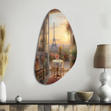 Beautiful Eiffel Tower In Paris II - Asymmetric Metal Wall Art