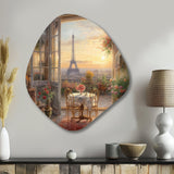 Beautiful Eiffel Tower In Paris II - Asymmetric Metal Wall Art