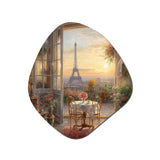 Beautiful Eiffel Tower In Paris II - Asymmetric Metal Wall Art