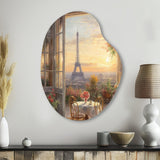 Beautiful Eiffel Tower In Paris II - Asymmetric Metal Wall Art