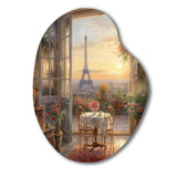 Beautiful Eiffel Tower In Paris II - Asymmetric Metal Wall Art