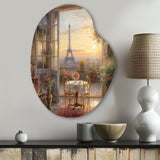 Beautiful Eiffel Tower In Paris II - Asymmetric Metal Wall Art