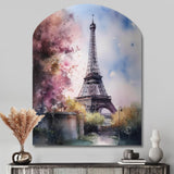 Beautiful Eiffel Tower In Paris V - Asymmetric Metal Wall Art