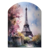 Beautiful Eiffel Tower In Paris V - Asymmetric Metal Wall Art