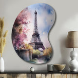 Beautiful Eiffel Tower In Paris V - Asymmetric Metal Wall Art