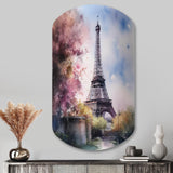 Beautiful Eiffel Tower In Paris V - Asymmetric Metal Wall Art