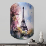 Beautiful Eiffel Tower In Paris V - Asymmetric Metal Wall Art