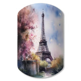 Beautiful Eiffel Tower In Paris V - Asymmetric Metal Wall Art