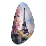 Beautiful Eiffel Tower In Paris V - Asymmetric Metal Wall Art