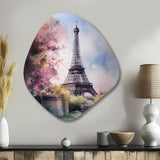 Beautiful Eiffel Tower In Paris V - Asymmetric Metal Wall Art