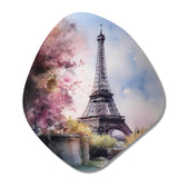 Beautiful Eiffel Tower In Paris V - Asymmetric Metal Wall Art