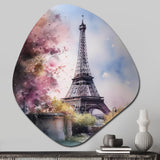 Beautiful Eiffel Tower In Paris V - Asymmetric Metal Wall Art