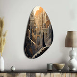 Arabic City V - Asymmetric Metal Wall Art