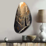 Arabic City V - Asymmetric Metal Wall Art