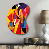 Female Art Deco Portrait I - Asymmetric Metal Wall Art