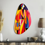 Female Art Deco Portrait I - Asymmetric Metal Wall Art