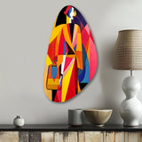 Female Art Deco Portrait I - Asymmetric Metal Wall Art