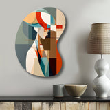 Female Art Deco Portrait IV - Asymmetric Metal Wall Art