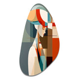 Female Art Deco Portrait IV - Asymmetric Metal Wall Art