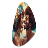 Beautiful Black Couple In Love I - Asymmetric Metal Wall Art