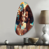 Beautiful Black Couple In Love I - Asymmetric Metal Wall Art