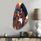 Beautiful Black Couple In Love II - Asymmetric Metal Wall Art