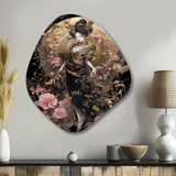 Elegant Japanese Woman III - Asymmetric Metal Wall Art