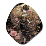 Elegant Japanese Woman III - Asymmetric Metal Wall Art