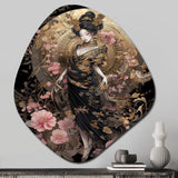 Elegant Japanese Woman III - Asymmetric Metal Wall Art