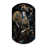 Elegant Japanese Woman IV - Asymmetric Metal Wall Art