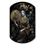 Elegant Japanese Woman IV - Asymmetric Metal Wall Art